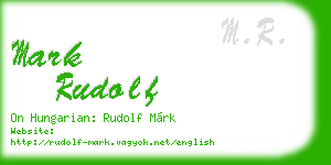 mark rudolf business card
